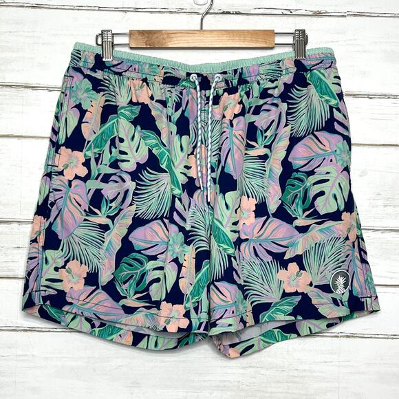 chubbies Other - Chubbies Swim Trunks Tropical Floral Print Elastic Waist Drawstring Size XL